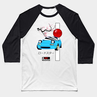 JDM Miata Turquoise Red Sun Edition Baseball T-Shirt